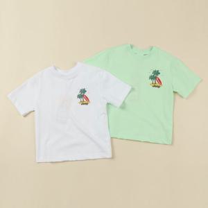 [지프 키즈]MARIOKN2TSU222 야자수 실켓 반팔티