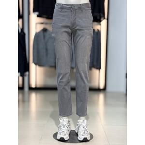 [바쏘옴므]라이트그레이 슬림핏 스트레치 워싱 면스판 데님 팬츠