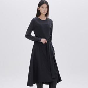 [쥬크]니트 배색 A라인 원피스 Z261MSE001