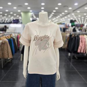 [벨라디터치]라운드넥 반팔 티셔츠 V3G2TS29_GN