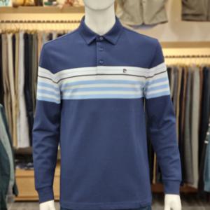 [피에르가르뎅]봄 허니콤 조직 컬러 블럭 카라티셔츠 PQTS141438