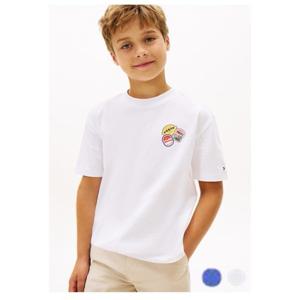 타미힐피거칠드런 스티커 그래픽 티셔츠 T42G1KKO610BT1 3T 16세