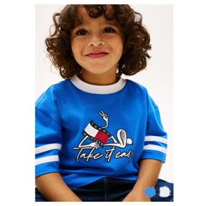 타미힐피거칠드런 그래픽 로고 크루넥 티셔츠 T42G1KKO630BT1 3T 6세