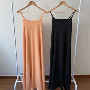 [강물처럼]빅사이즈사랑해요 O195L404 베이직끈스판원피스 CR (1