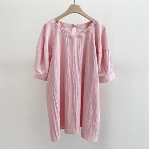 [강물처럼]아이우먼 리본셔링벌룬블라우스 SMQ898M404 빅사이즈