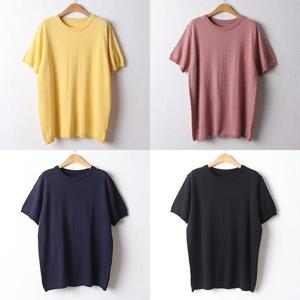 [강물처럼]위쉬몰 EB 베이직코튼반팔니트(D285H404) 빅사이즈 (1