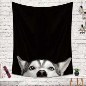 패브릭데코가림막 패브릭 월 데코 빼꼼강아지 가림막 (특대) 150X200