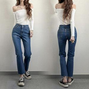 [강물처럼]위쉬몰 LO 켓워싱컷팅데님진802(P023H404) 빅사이즈 (