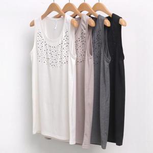 [강물처럼]빅사이즈민소매티 5760L507 펄비즈라운드나시 MN (389