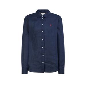 헤지스 여성 26SS 아이코닉 레귤러핏 린넨 셔츠 네이비 HSSH6BC30N2