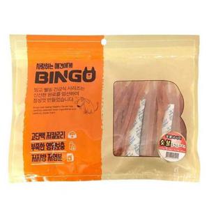애견간식 빙고 숯불 습식 슬라이스 400g 10팩 1타 애견육포