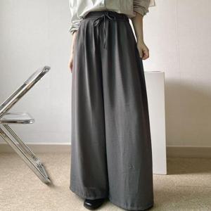 [강물처럼]아이우먼 핀턱허리끈와이드팬츠 NOU986M507 빅사이즈