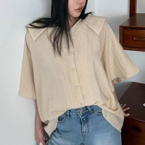 [강물처럼]아이우먼 클래식빅카라블라우스 LTV028M507 빅사이즈