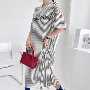 [강물처럼]아이우먼 팝핑가로줄트임롱원피스 MAU560M507 빅사이