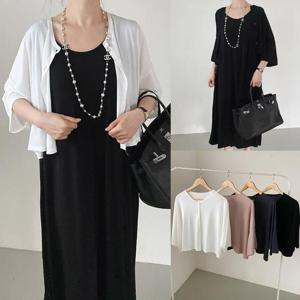 [강물처럼]위쉬몰 RA 꽃단추찰랑크롭가디건(V011H507) 빅사이즈