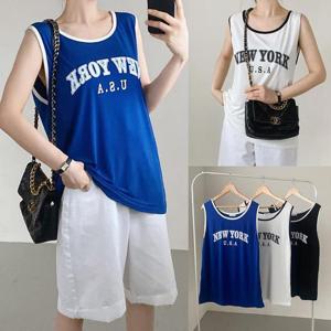 [강물처럼]위쉬몰 BA 뉴욕라인배색박시나시(V013H507) 빅사이즈