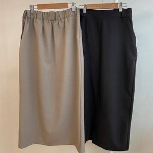 [강물처럼]빅사이즈무지치마 V004L507 새턴앞트임밴딩스커트 MO