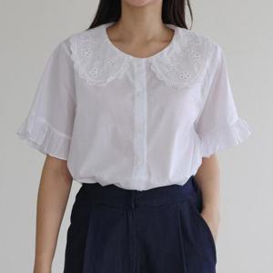 [강물처럼]아이우먼 플리츠소매꽃블라우스 WBV053M508 빅사이즈