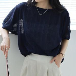 [강물처럼]아이우먼 스마트퍼프니트티셔츠 SMU623M508 빅사이즈