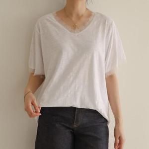 [강물처럼]아이우먼 에블린무지레이스티셔츠 WBU698M508 빅사이