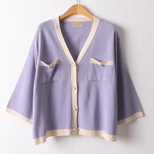 [강물처럼]아이우먼 진주버튼브이가디건 RMD530M508 빅사이즈 (4