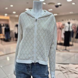 [데코]조직변형 후드 집업가디건P1G22KCD010_DG