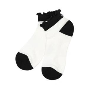 [핑]여성 배색 물결 단목 양말  121F1SC051_WH_YS