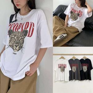 [강물처럼]위쉬몰 BU 레오파드피그먼트티셔츠(V069H508) 빅사이