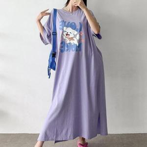 [강물처럼]아이우먼 해피강아지롱원피스 NMU936M507 빅사이즈 (3