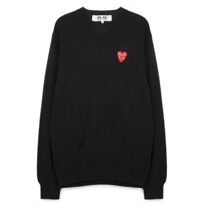 라프리마 꼼데가르송플레이 더블하트 와펜 니트 AZ-N074-051-1