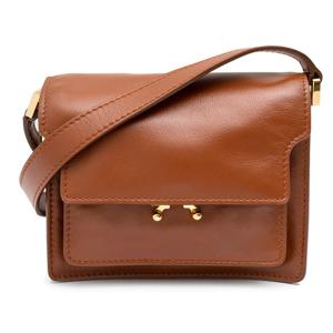 라프리마 마르니 브라운 가죽 소프트 미니 트렁크백 SBMP0075Y0-P2644-Z555M