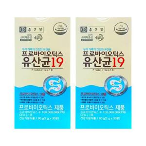 [종근당]종근당 프로바이오틱스 유산균19 2g x 30포 2개 HIS (25