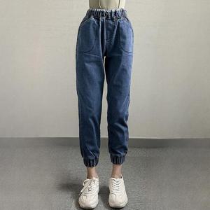 [강물처럼]아이우먼 워싱데님밴드조거팬츠 LOP087M507 빅사이즈