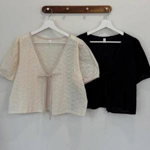 [강물처럼]빅사이즈레이스블라우스 U924L507 소개팅펀칭퍼프블라