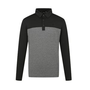 [팬텀]봄 남성 컬러 배색 카라 긴팔티셔츠 / 211E1TO207_BK_IC_I