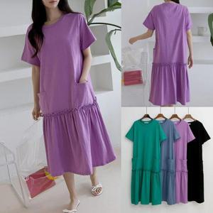 [강물처럼]위쉬몰 YY 사이드포켓프릴원피스(V089H508) 빅사이즈