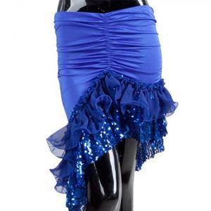 BDS7601 스팽글 물 사선치마 나팔바지 밸리스커트 댄 치마바지