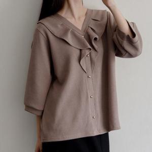 [강물처럼]아이우먼 셔링넥여리손목7부니트 GOV124M508 빅사이즈