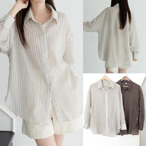 [강물처럼]위쉬몰 SM 세로스트라이프긴팔남방(V120H508) 빅사이