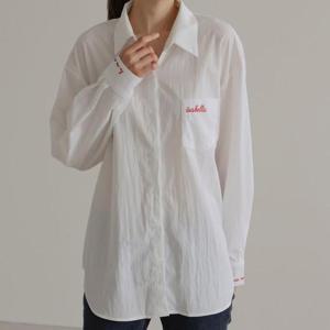 [강물처럼]아이우먼 레터링포인트포켓남방 WBV145M508 빅사이즈