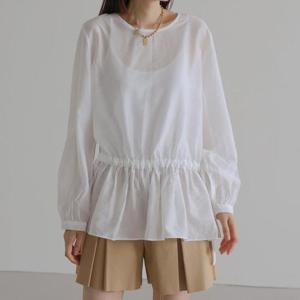 [강물처럼]아이우먼 러플스트링끈블라우스 WBV146M508 빅사이즈