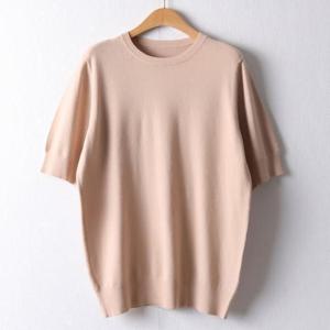 [강물처럼]아이우먼 심플라운드니트반팔티 API280M508 빅사이즈