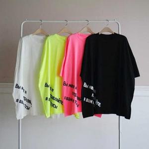 [강물처럼]빅사이즈로고티 Q752L508 텍스트트임오버박스티 NM (4