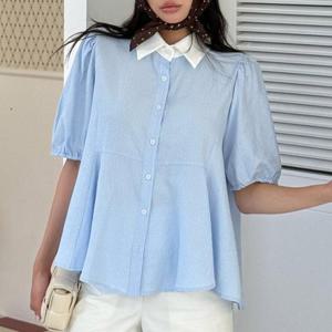 [강물처럼]아이우먼 배색카라포인트남방 LTV085M508 빅사이즈 (4