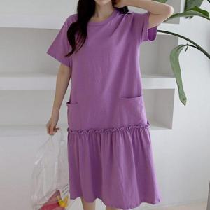 [강물처럼]아이우먼 컬러감좋은프릴원피스 YYV089M508 빅사이즈