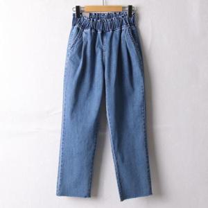 [강물처럼]아이우먼 핀턱통밴딩데님팬츠 LOI480M508 빅사이즈 (4