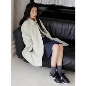 올리브데올리브 (OE6SR201) 로우타이드 하프트렌치코트