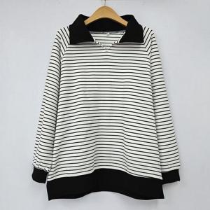 [강물처럼]아이우먼 단가라오픈카라니트티 MNS730M508 빅사이즈