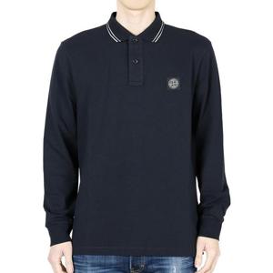 스톤 남성 컴퍼스 로고 패치 코튼 PK긴팔(네이비) K1S15 22002SL S0018 V0020