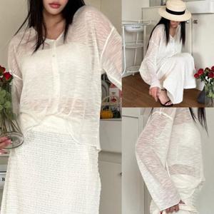 [강물처럼]위쉬몰 LT 롤링시스루브이가디건(U915H507) 빅사이즈